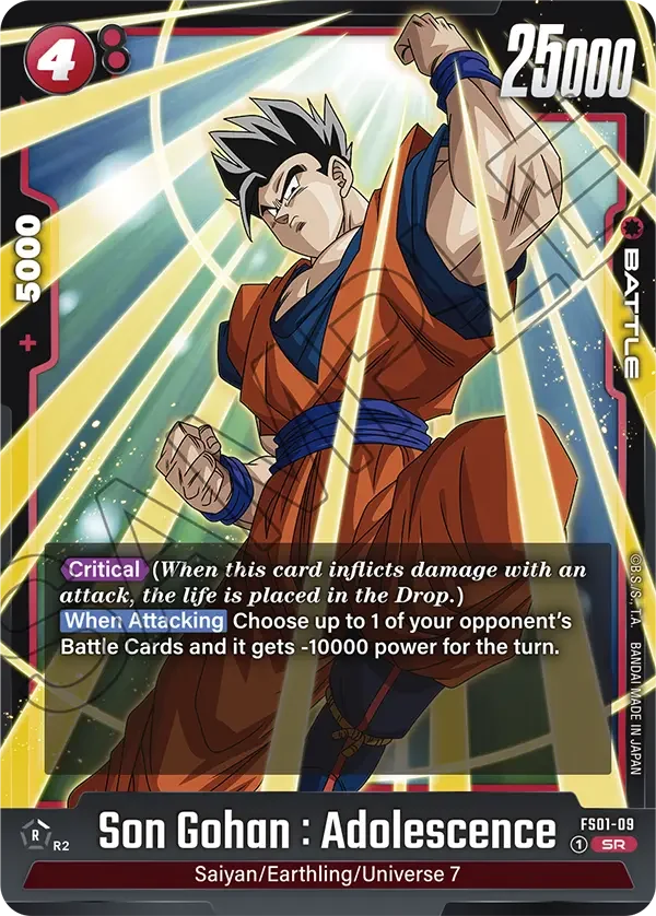 Son Gohan : Adolescence, Starter Deck 1: Son Goku FS01-09