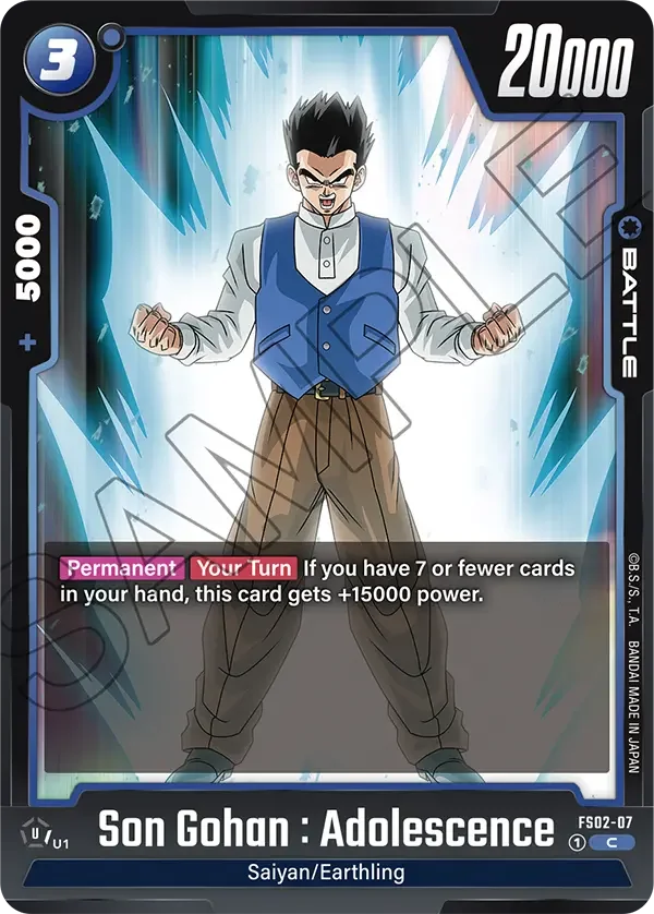 Son Gohan : Adolescence, Starter Deck 2: Vegeta FS02-07
