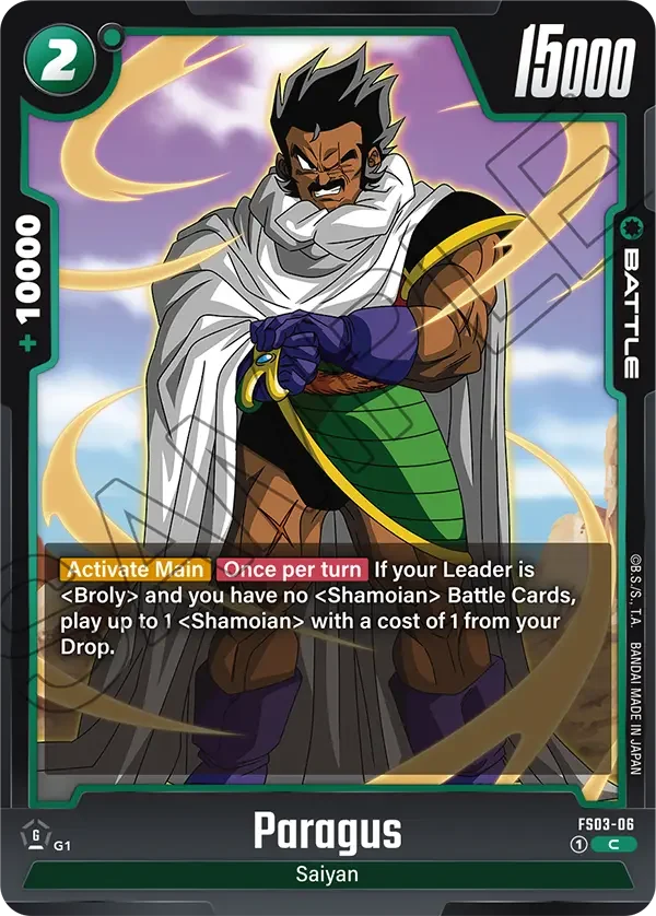Paragus, Starter Deck 3: Broly FS03-06