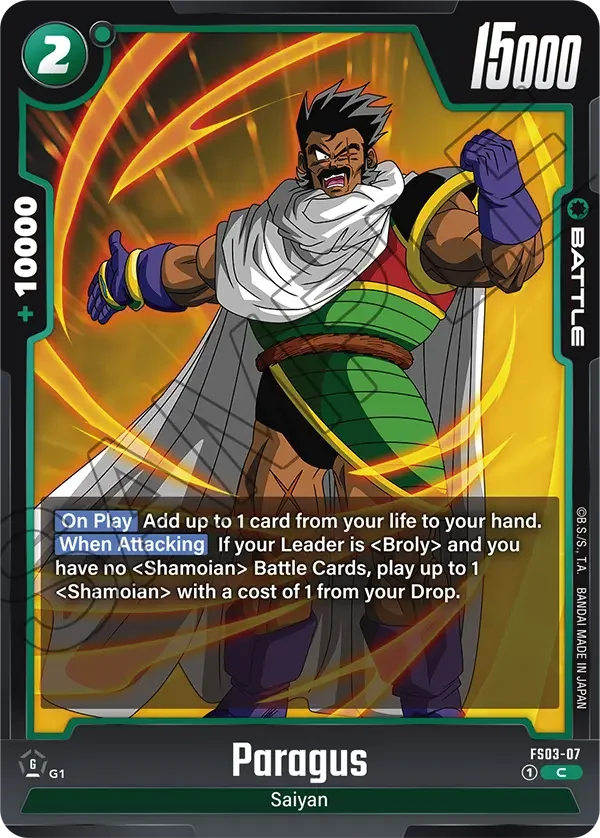 Paragus, Starter Deck 3: Broly FS03-07
