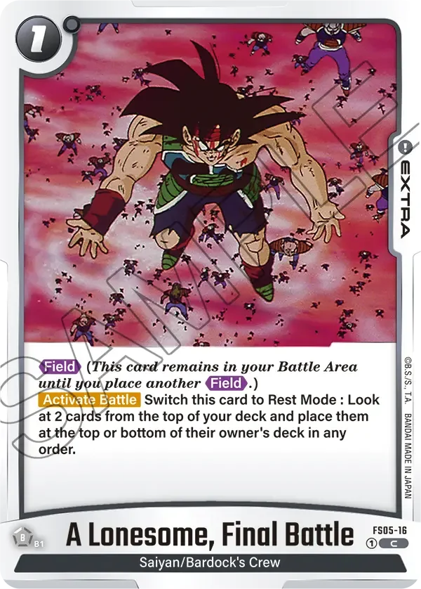A Lonesome, Final Battle, Starter Deck 5: Bardock FS05-16
