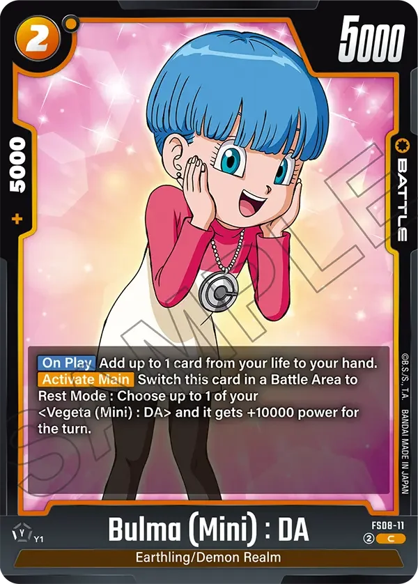 Bulma (Mini) : DA, Starter Deck 8: Vegeta (Mini) Super Saiyan 3 FS08-11