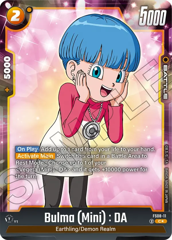 Bulma (Mini) : DA, Starter Deck 8: Vegeta (Mini) Super Saiyan 3 FS08-11