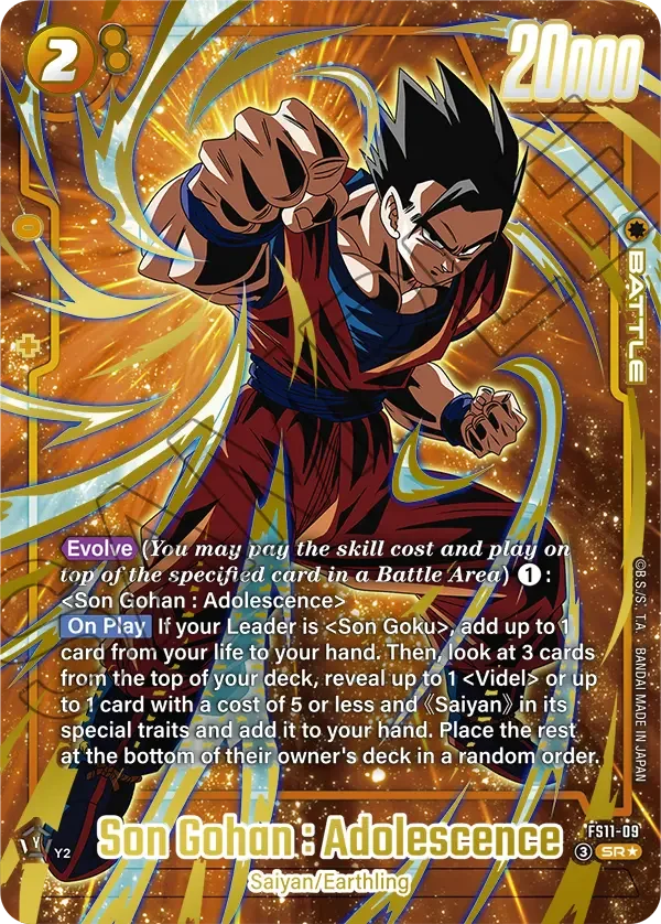 Son Gohan : Adolescence, Starter Deck EX: The Phase of Evolution FS11-09