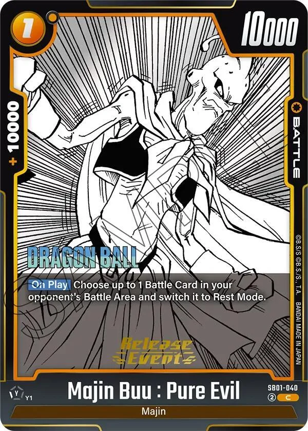 Majin Buu : Pure Evil, Manga Booster 01 Release Event Cards SB01-040