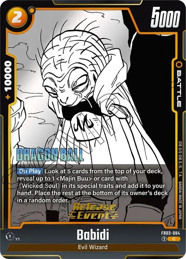 Babidi, Manga Booster 01 Release Event Cards FB03-084