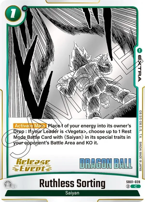 Ruthless Sorting, Manga Booster 01 Release Event Cards SB01-028