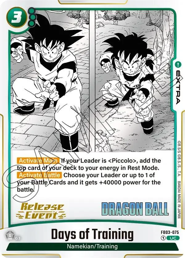 Days of Training, Manga Booster 01 Release Event Cards FB03-075