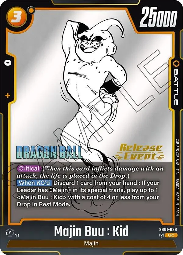 Majin Buu : Kid, Manga Booster 01 Release Event Cards SB01-038