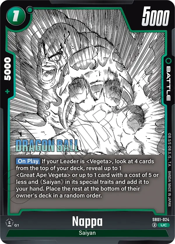 Nappa, Manga Booster 01 SB01-024