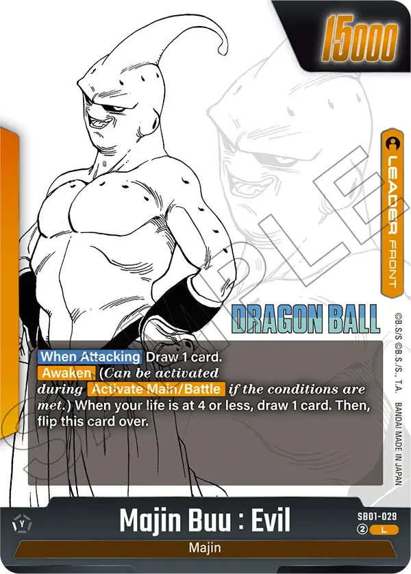 Majin Buu : Evil // Majin Buu : Kid, Manga Booster 01 SB01-029