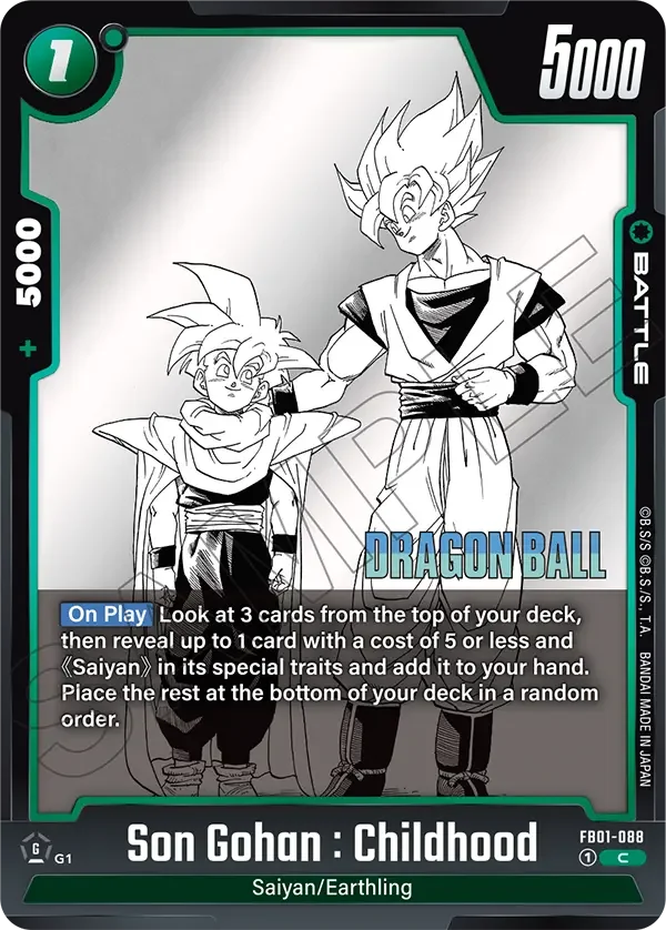 Son Gohan : Childhood, Manga Booster 01 FB01-088