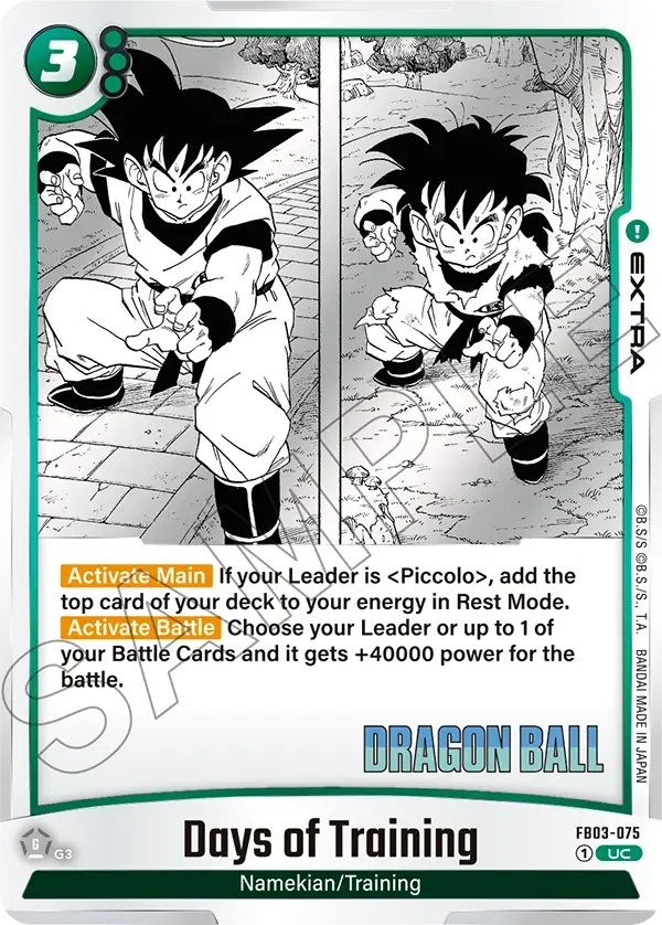 Days of Training, Manga Booster 01 FB03-075