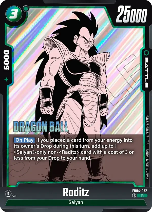 Raditz, Manga Booster 01 FB04-072