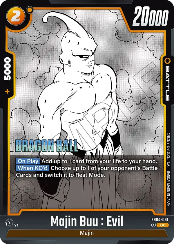 Majin Buu : Evil, Manga Booster 01 FB04-091