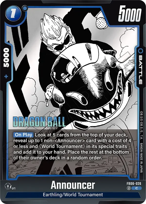 Announcer, Manga Booster 01 FB06-026