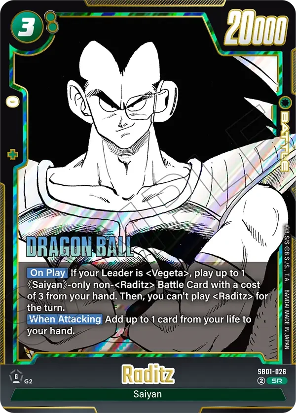 Raditz, Manga Booster 01 SB01-026