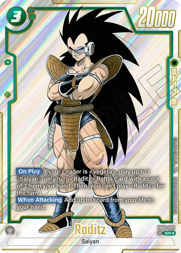 Raditz, Manga Booster 01 SB01-026