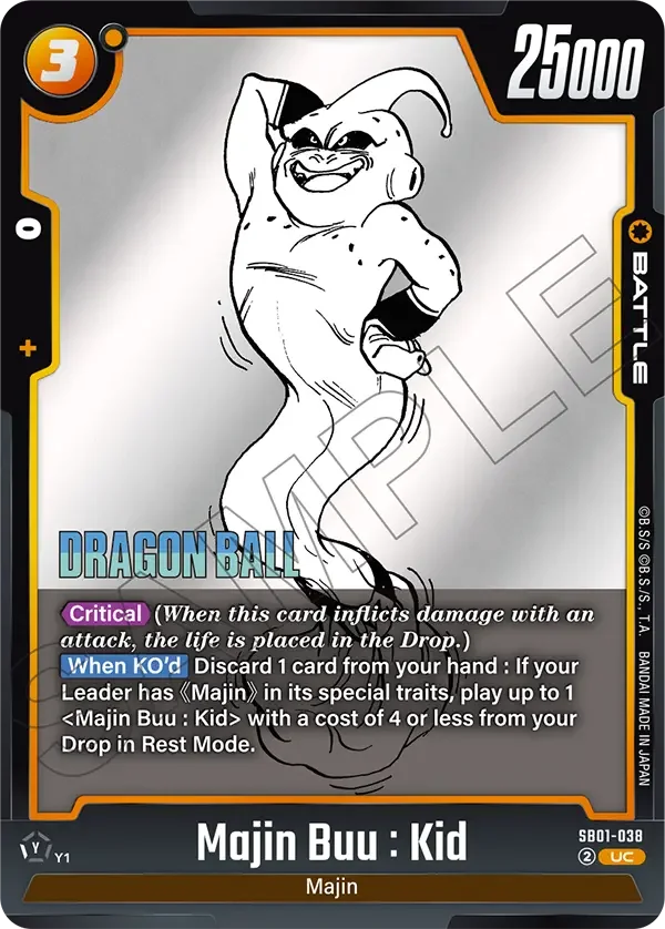 Majin Buu : Kid, Manga Booster 01 SB01-038