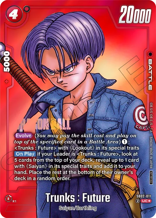 Trunks : Future, Manga Booster 02 Release Event Cards SB02-011