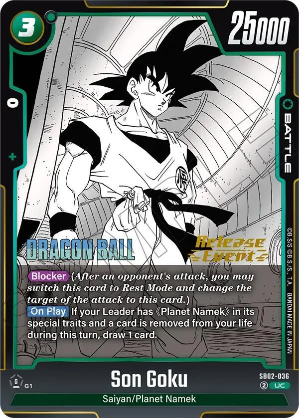 Son Goku, Manga Booster 02 Release Event Cards SB02-036