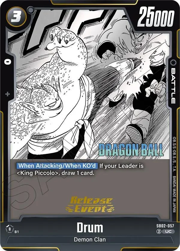 Drum, Manga Booster 02 Release Event Cards SB02-057