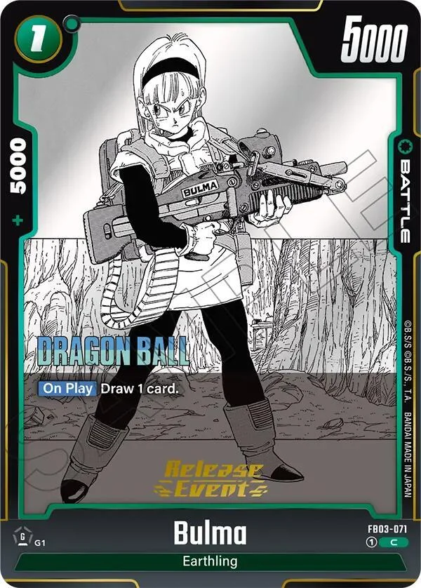 Bulma, Manga Booster 02 Release Event Cards FB03-071
