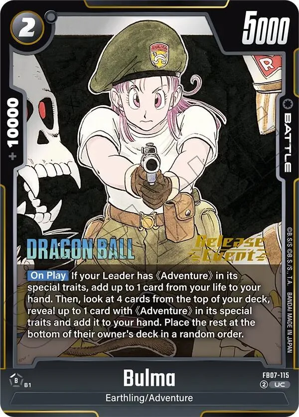 Bulma, Manga Booster 02 Release Event Cards FB07-115