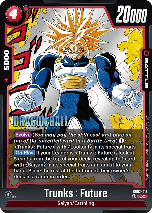 Trunks : Future, Manga Booster 02 SB02-011
