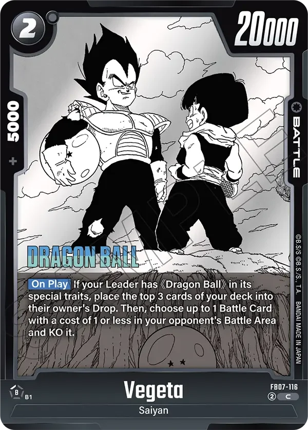 Vegeta, Manga Booster 02 FB07-116