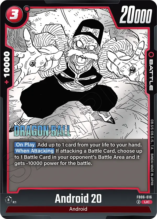 Android 20, Manga Booster 02 FB06-016