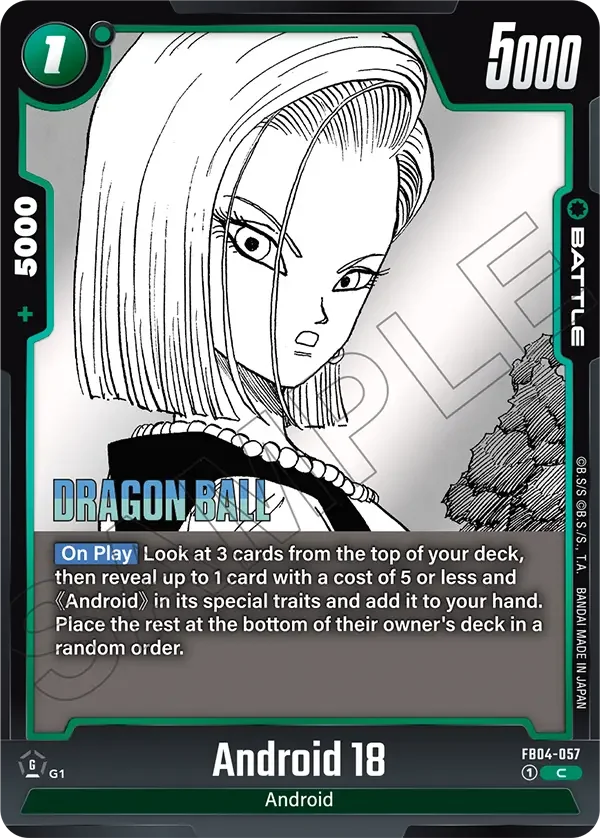 Android 18, Manga Booster 02 FB04-057