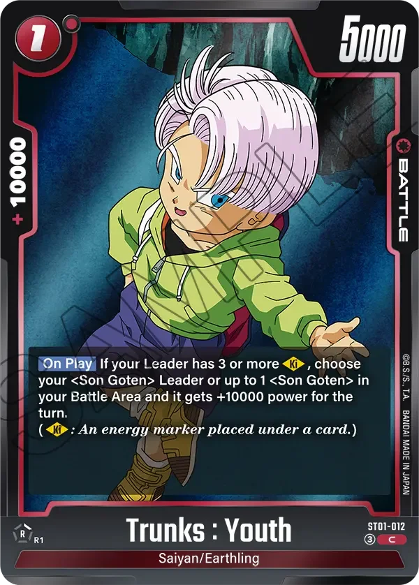 Trunks : Youth, Story Booster 01 ST01-012