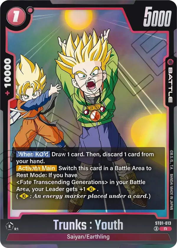 Trunks : Youth, Story Booster 01 ST01-013