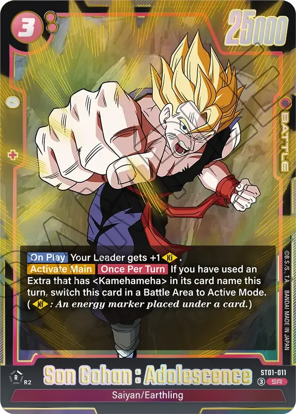 Son Gohan : Adolescence, Story Booster 01 ST01-011