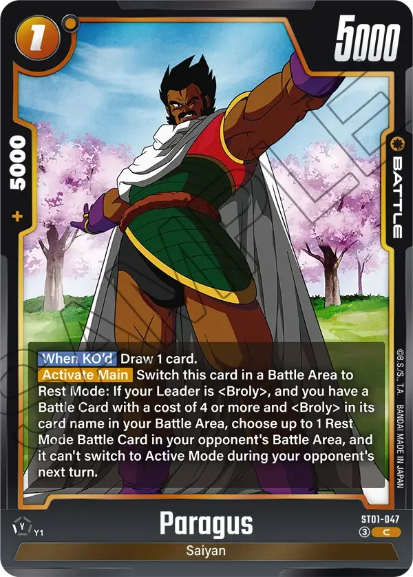 Paragus, Story Booster 01 ST01-047