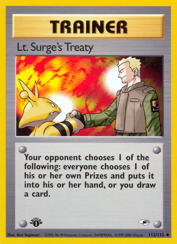 Lt. Surge's Treaty, Gym Heroes #112/132