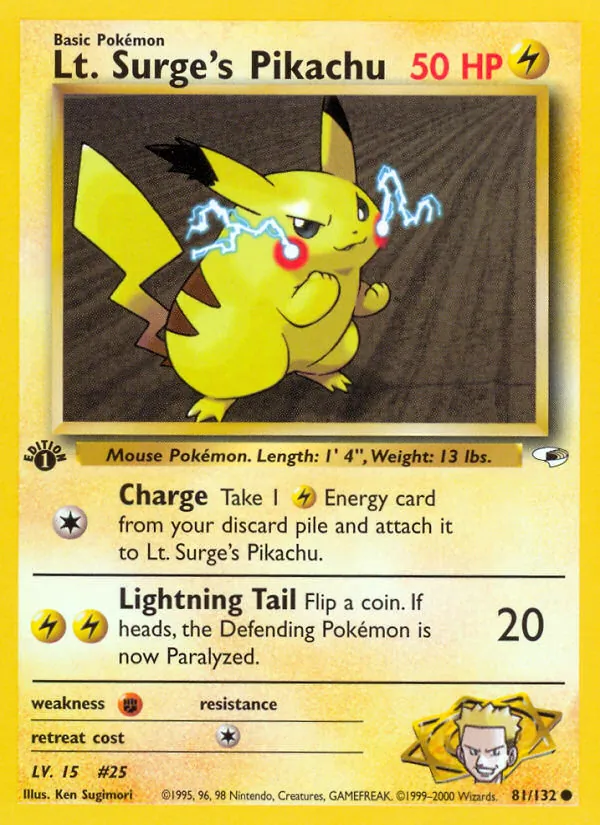 Lt. Surge's Pikachu #81/132
