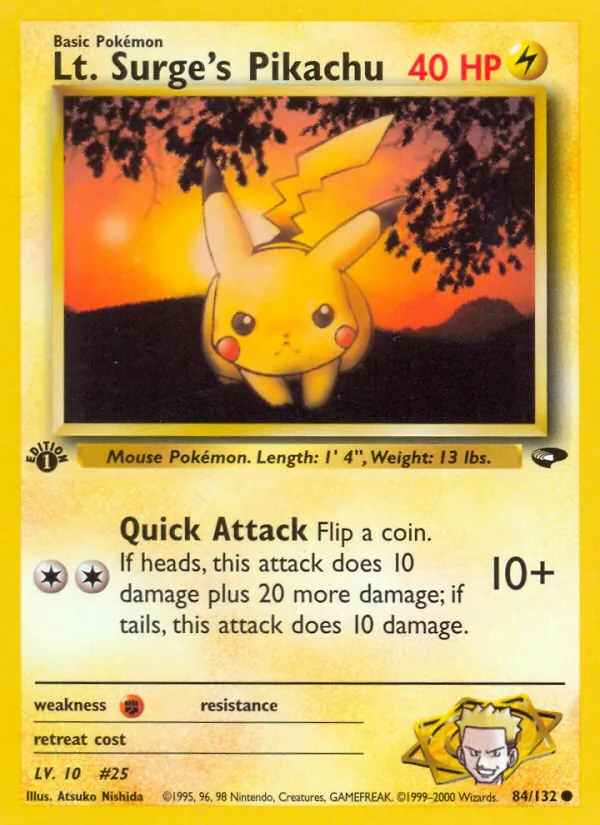 Lt. Surge's Pikachu #84/132