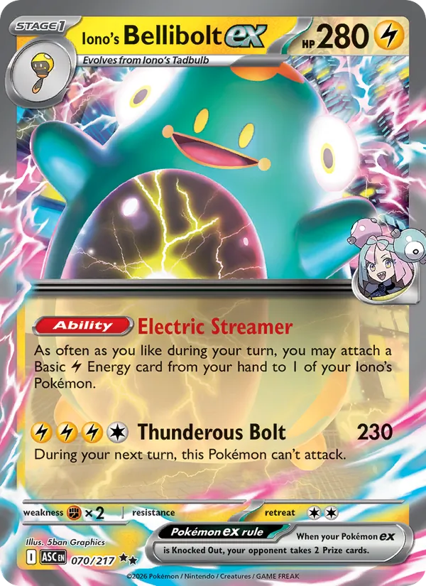 Iono's Bellibolt ex #70/217