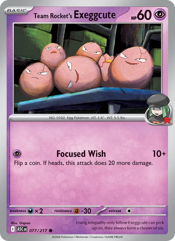 Team Rocket's Exeggcute #77/217