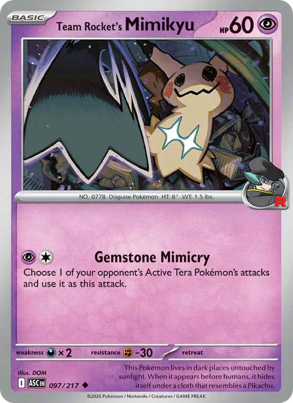 Team Rocket's Mimikyu #97/217