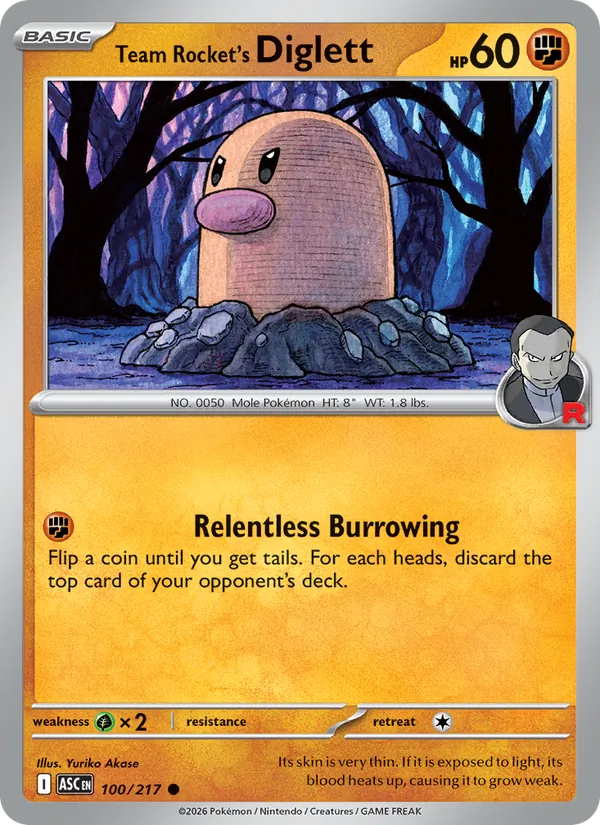 Team Rocket's Diglett #100/217