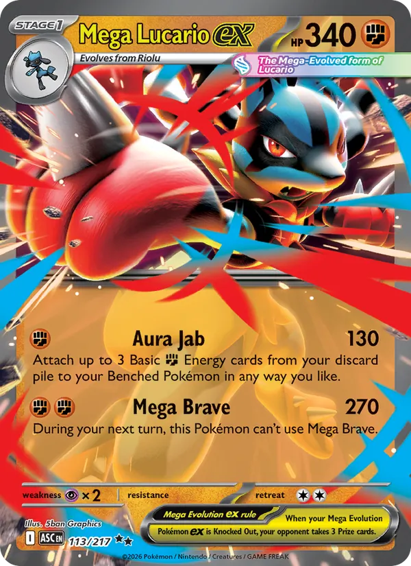 Mega Lucario ex #113/217