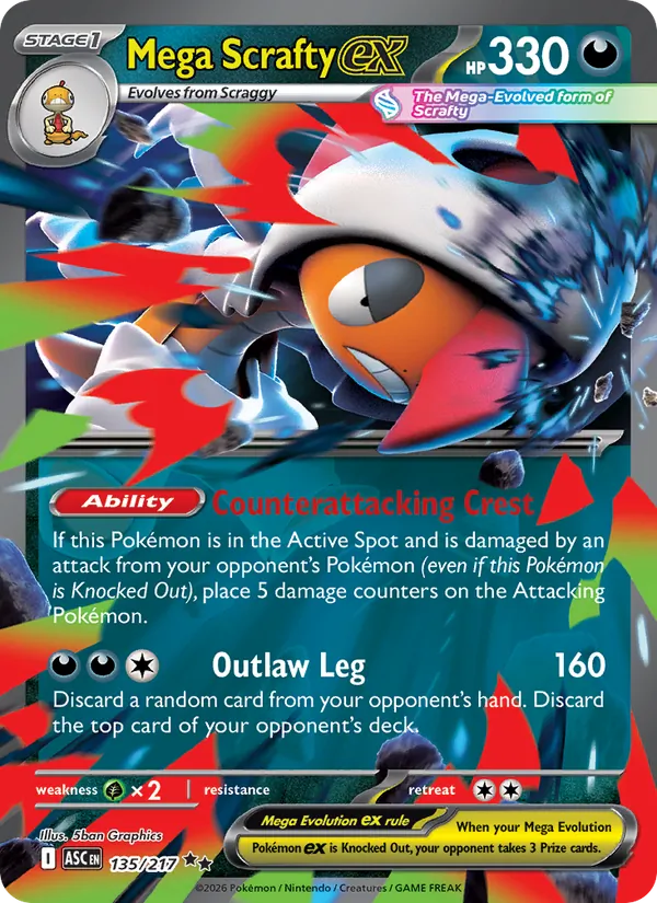 Mega Scrafty ex #135/217