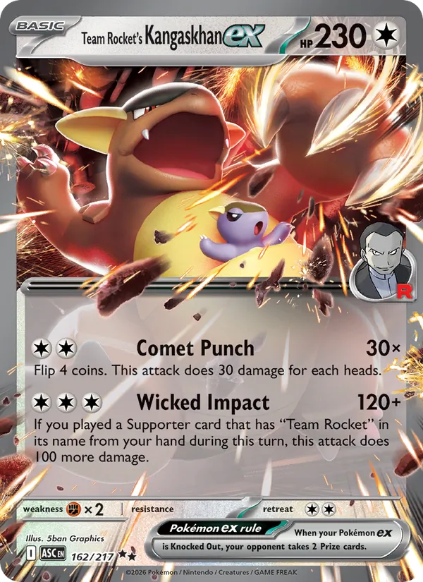 Team Rocket's Kangaskhan ex #162/217