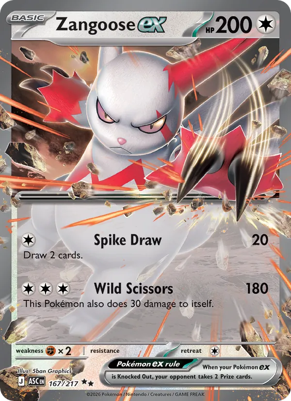 Zangoose ex #167/217