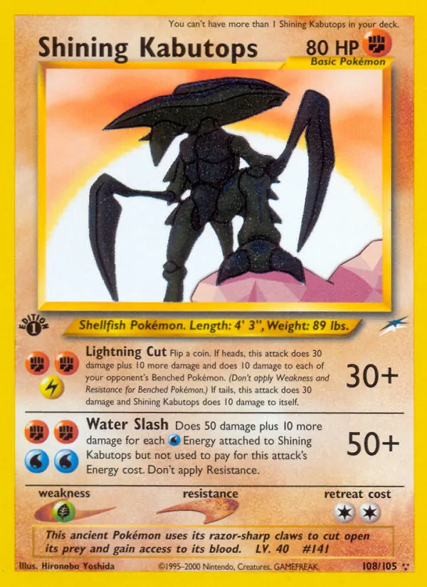 Shining Kabutops #108/105