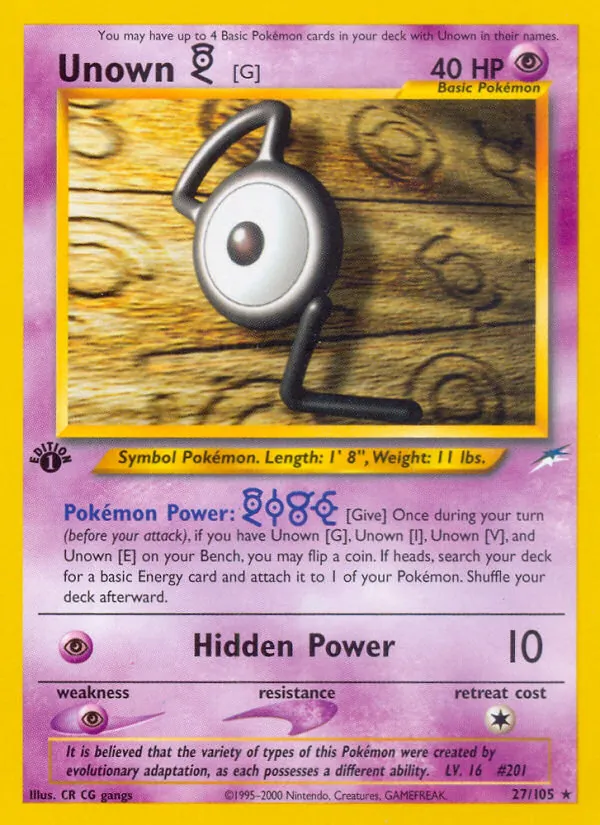 Unown [G] #27/105