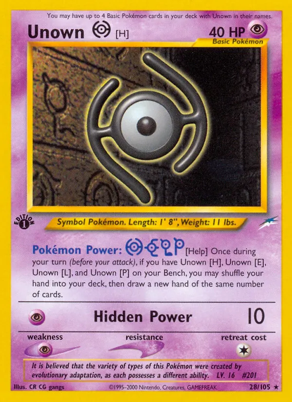 Unown [H] #28/105